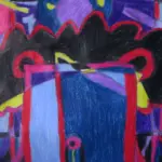 Doorway to the Hidden Memory DesignCovery: abstract drawing on paper - Doorway to the Hidden Memory - 25 x 25 cm