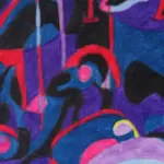 The bear not swallowed by Memory DesignCovery: abstract drawing on paper - The bear not Swallowed by Memory -14 x 30 cm