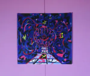 DesignCovery: abstract drawing on paper - The Window of Dissonant Realms - 30 x 28 cm