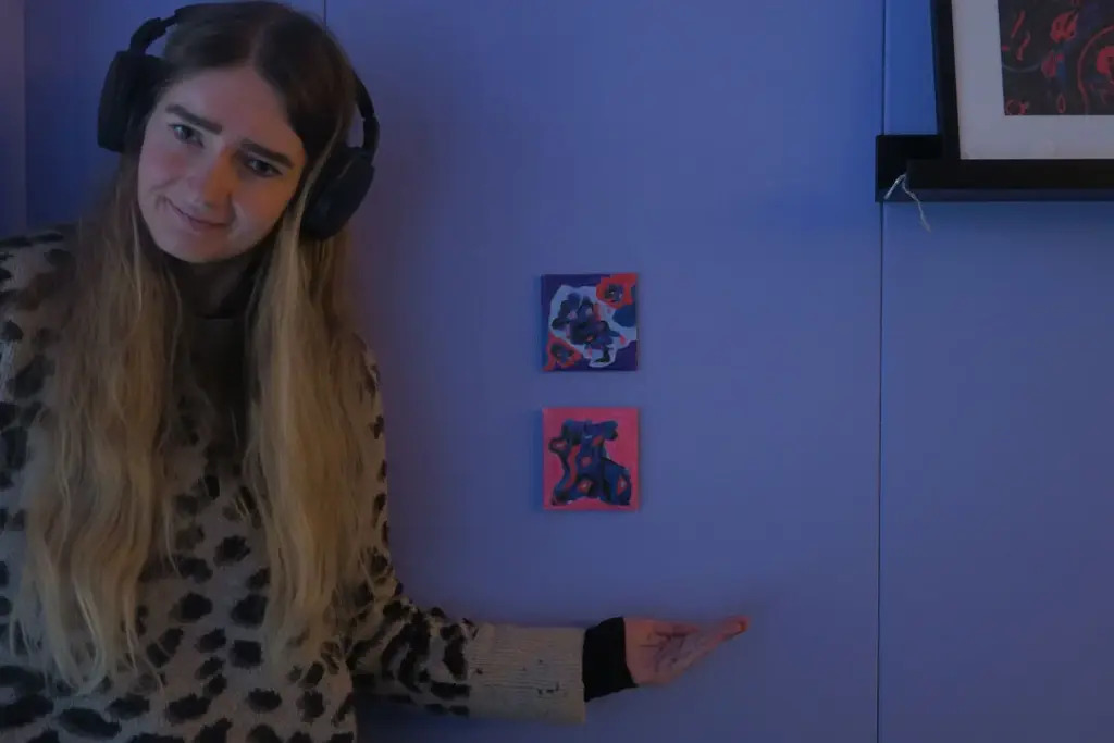 DesignCovery: abstract drawing on paper - Mini drawing - 10 x 10 cm